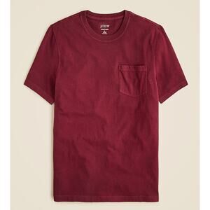 J Crew Mens Vintage Wash Pocket Tee XS NWT Red Burgundy T Shirt BW379 J.Crew
